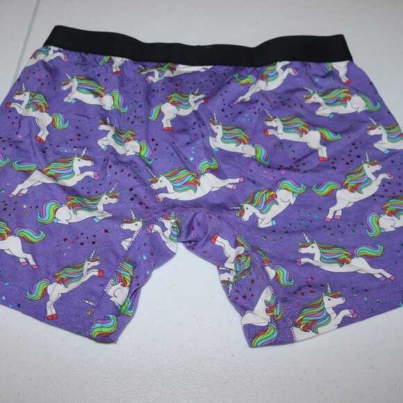 MeUndies purple rainbow unicorn men's boxer briefs size medium - Picture 2 of 4